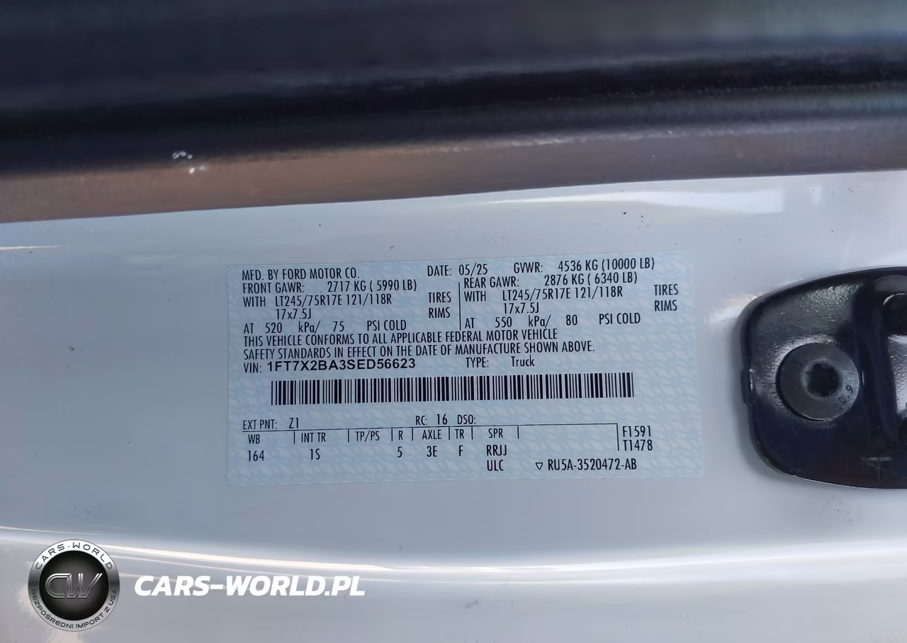 2025 Ford F-250 Xl VIN:1FT7X2BA3SED56623 - 9