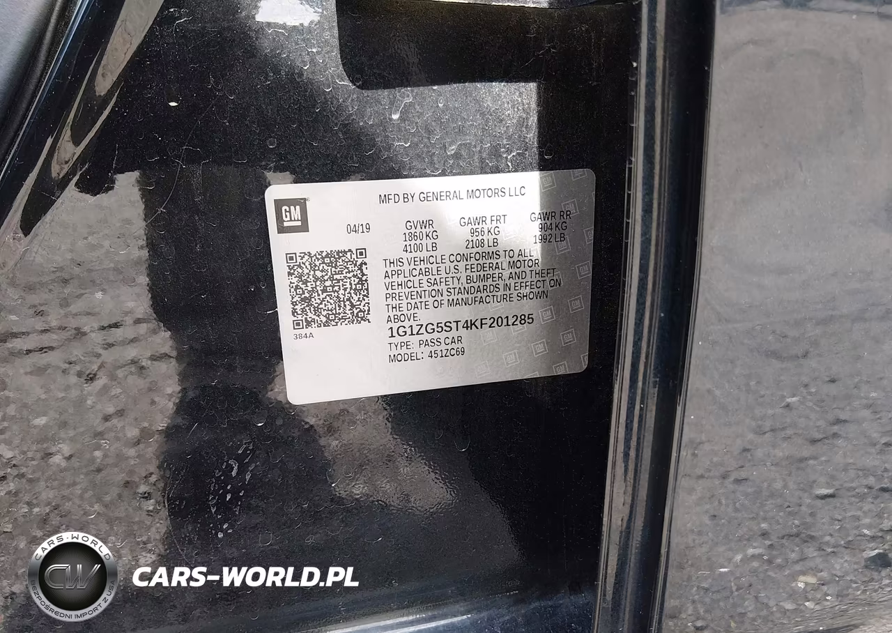 2019 Chevrolet Malibu Rs VIN:1G1ZG5ST4KF201285 - 9