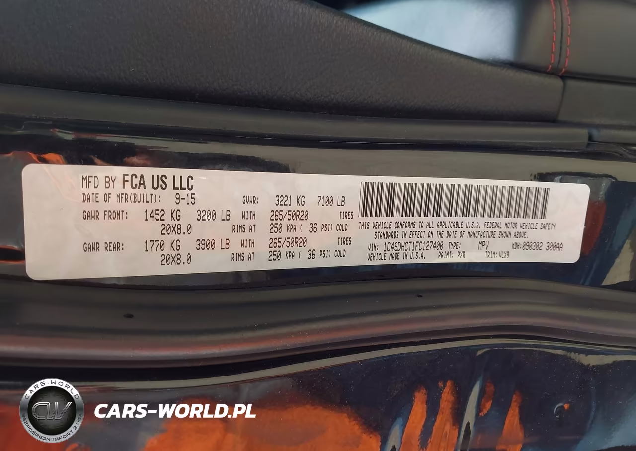 2015 Dodge Durango R-T VIN:1C4SDHCT1FC127400 - 9