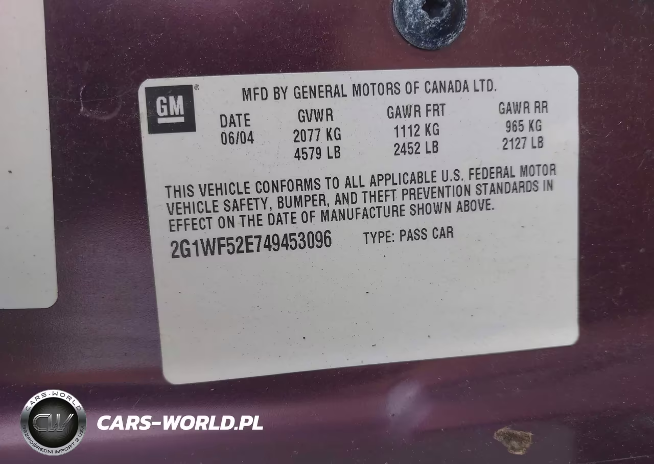 2004 Chevrolet Impala VIN:2G1WF52E749453096 - 9