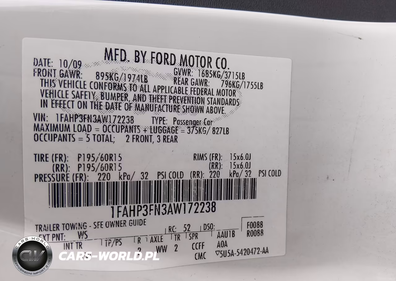 2010 Ford Focus Se VIN:1FAHP3FN3AW172238 - 9