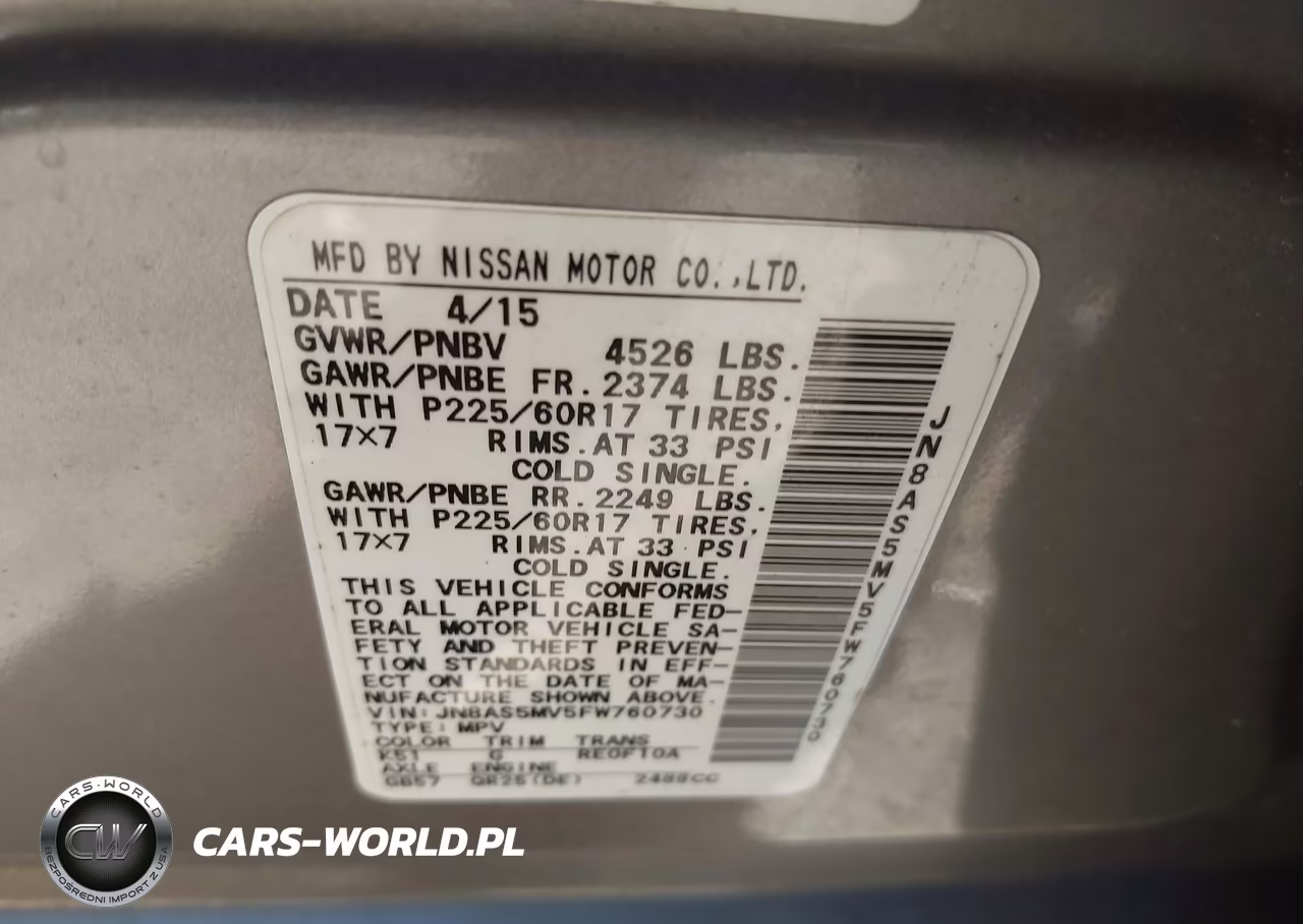2015 Nissan Rogue Select S VIN:JN8AS5MV5FW760730 - 9