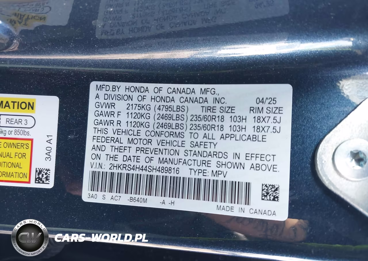 2025 Honda Cr-V Ex Awd VIN:2HKRS4H44SH489816 - 9