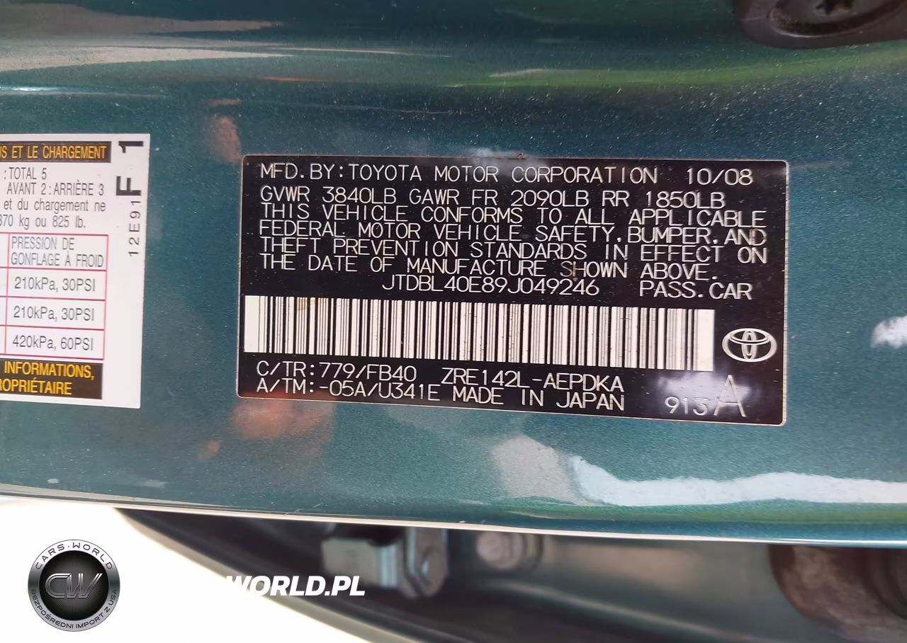 2009 Toyota Corolla Le VIN:JTDBL40E89J049246 - 9