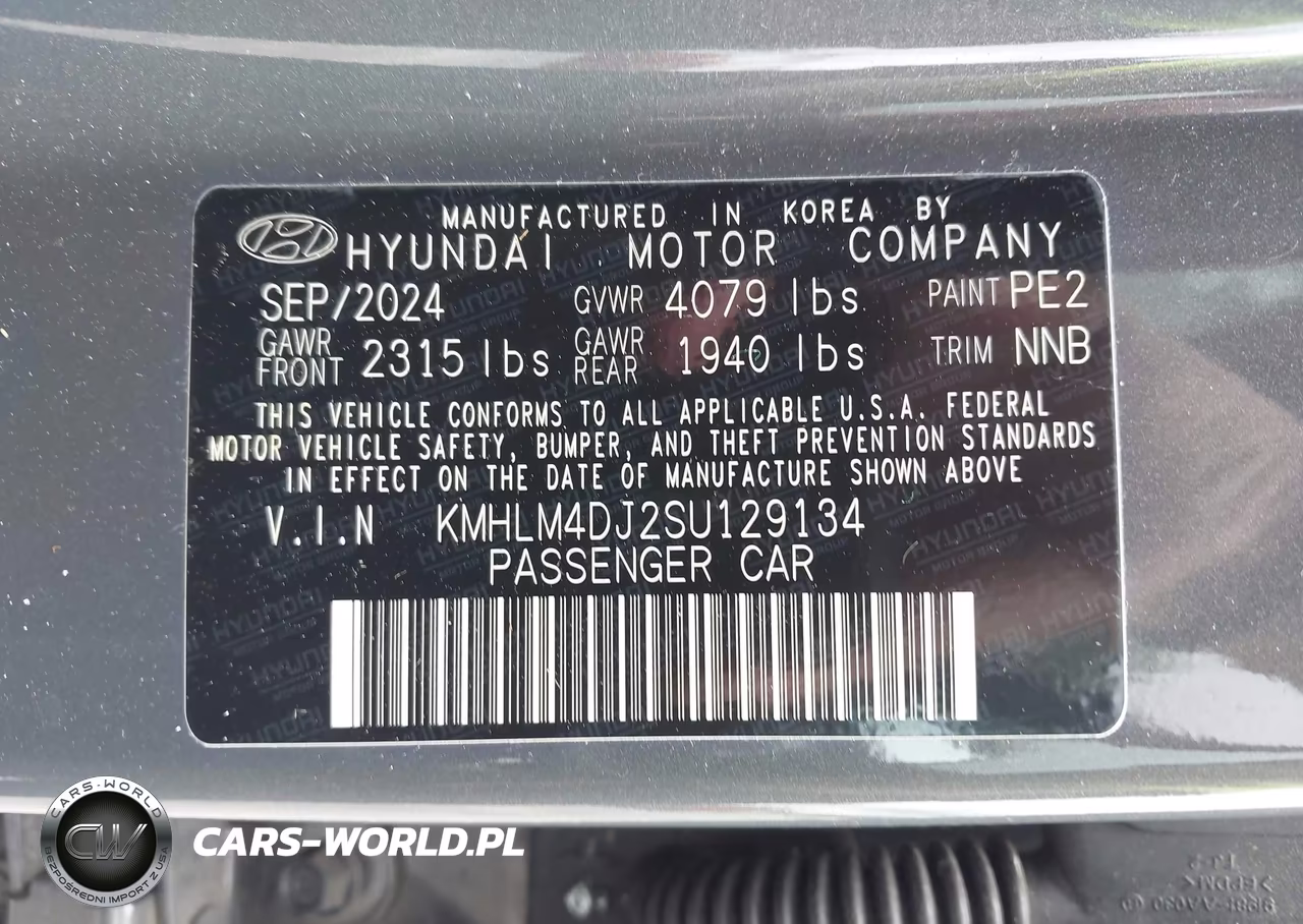 2025 Hyundai Elantra Hybrid Blue VIN:KMHLM4DJ2SU129134 - 9