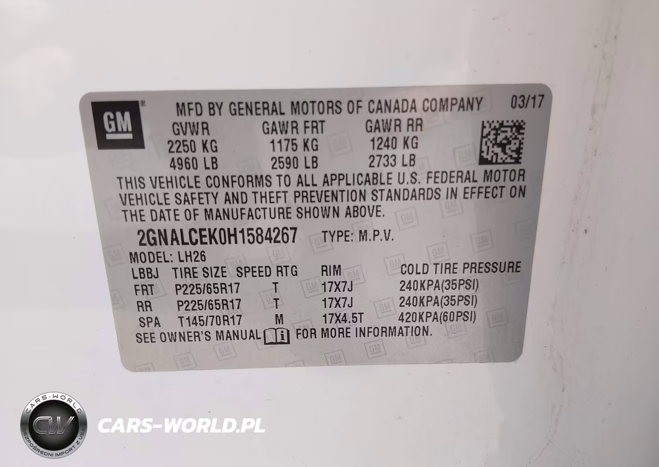 2017 Chevrolet Equinox Lt VIN:2GNALCEK0H1584267 - 9