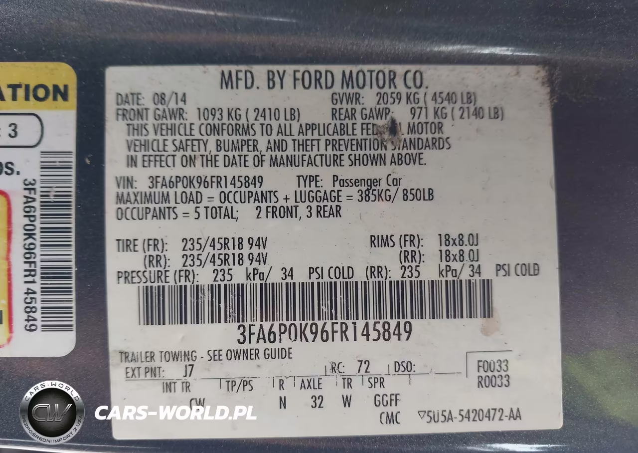 2015 Ford Fusion Titanium VIN:3FA6P0K96FR145849 - 9