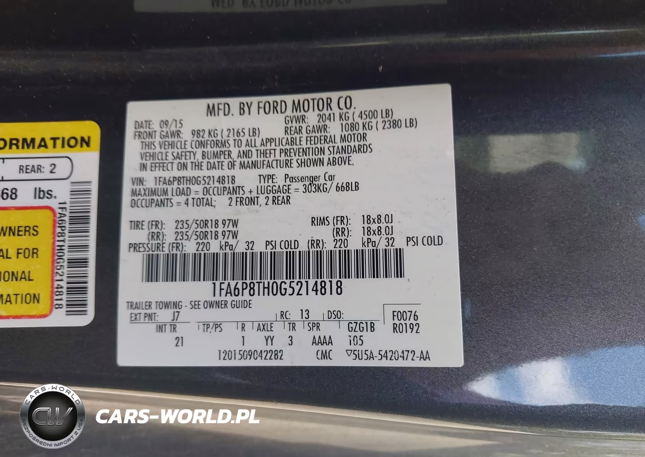 2016 Ford Mustang Ecoboost VIN:1FA6P8TH0G5214818 - 9