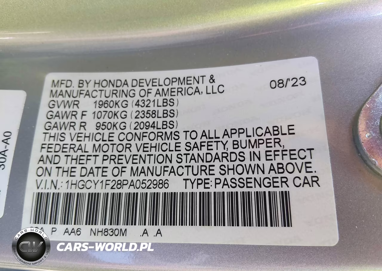 2023 Honda Accord Lx VIN:1HGCY1F28PA052986 - 9