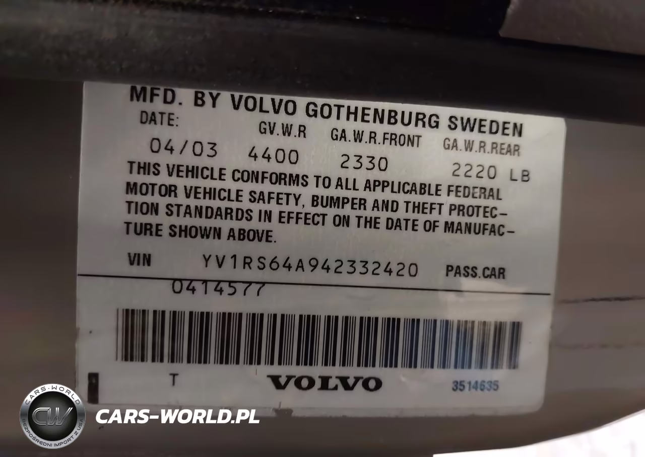 2004 Volvo S60 2.4 VIN:YV1RS64A942332420 - 9