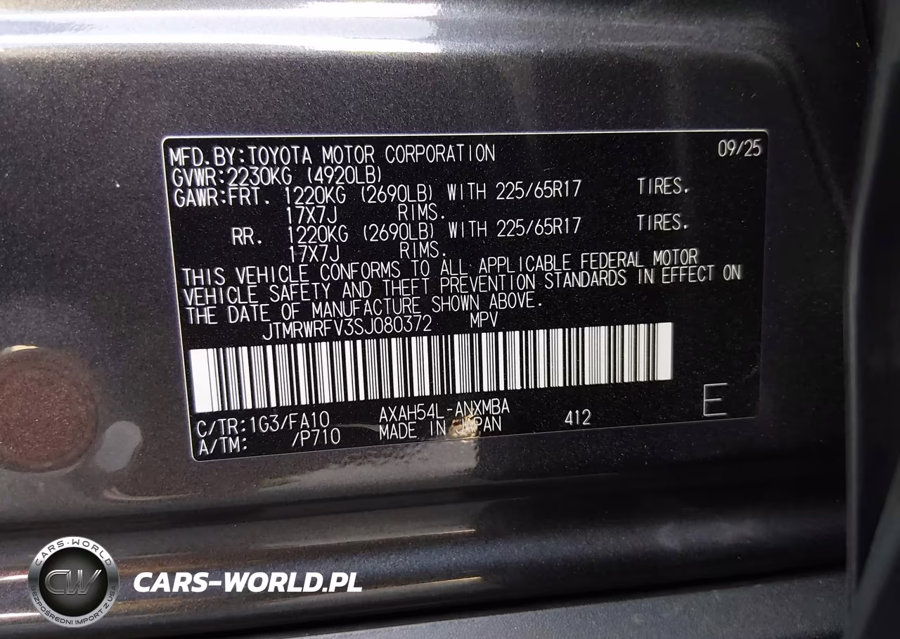 2025 Toyota Rav4 Hybrid Xle VIN:JTMRWRFV3SJ080372 - 9