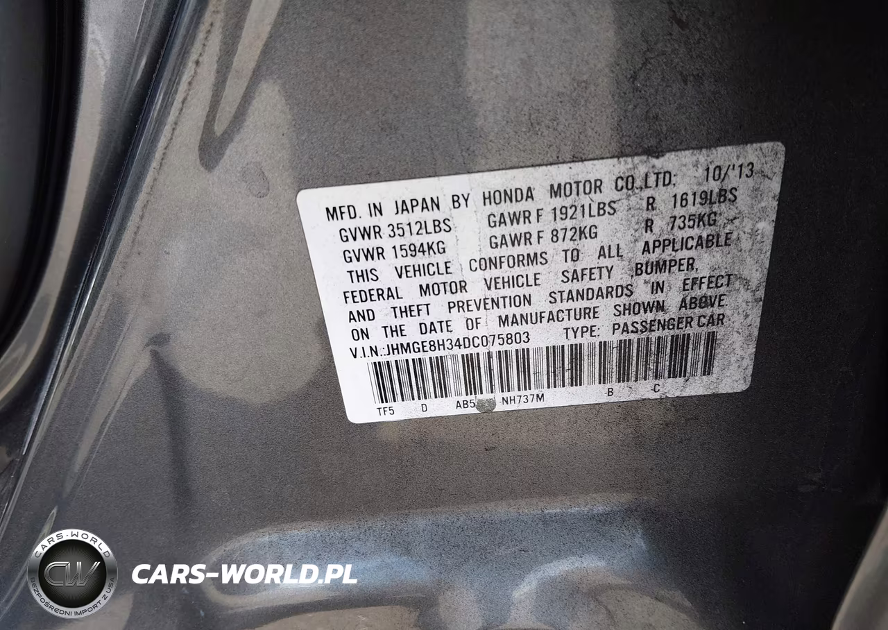 2013 Honda Fit VIN:JHMGE8H34DC075803 - 9