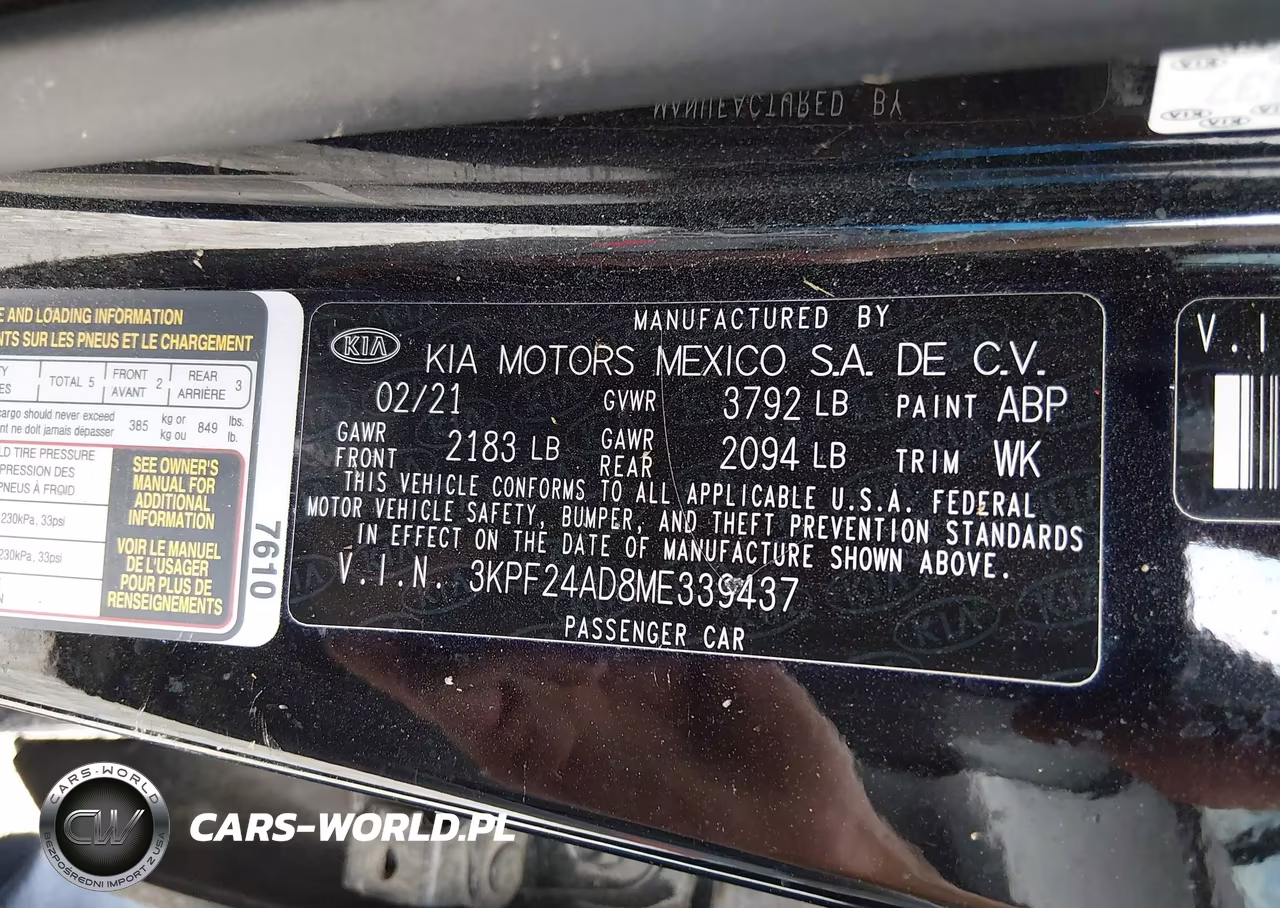 2021 Kia Forte Lxs VIN:3KPF24AD8ME339437 - 9