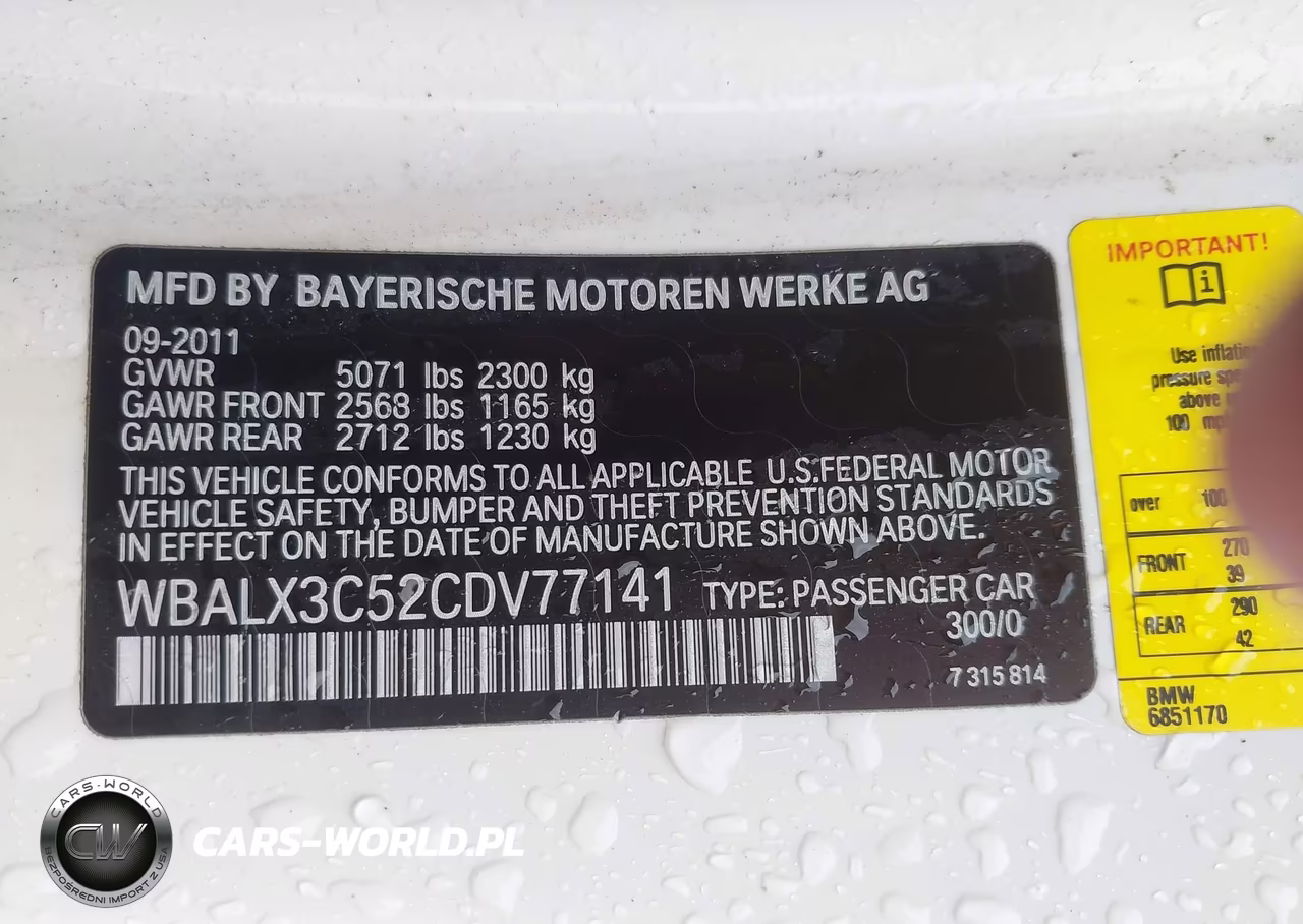 2012 BMW 650I VIN:WBALX3C52CDV77141 - 9