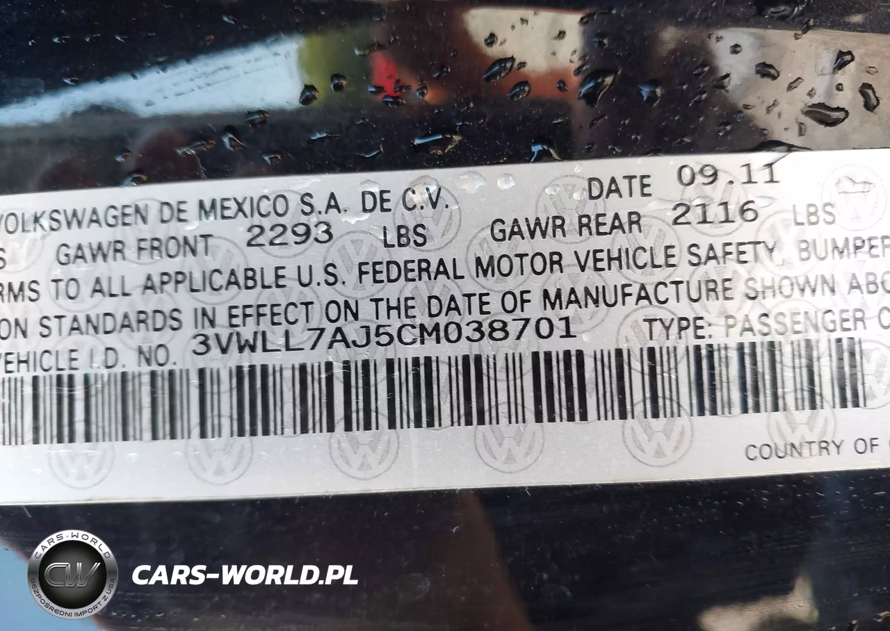 2012 Volkswagen Jetta 2.0L Tdi VIN:3VWLL7AJ5CM038701 - 9