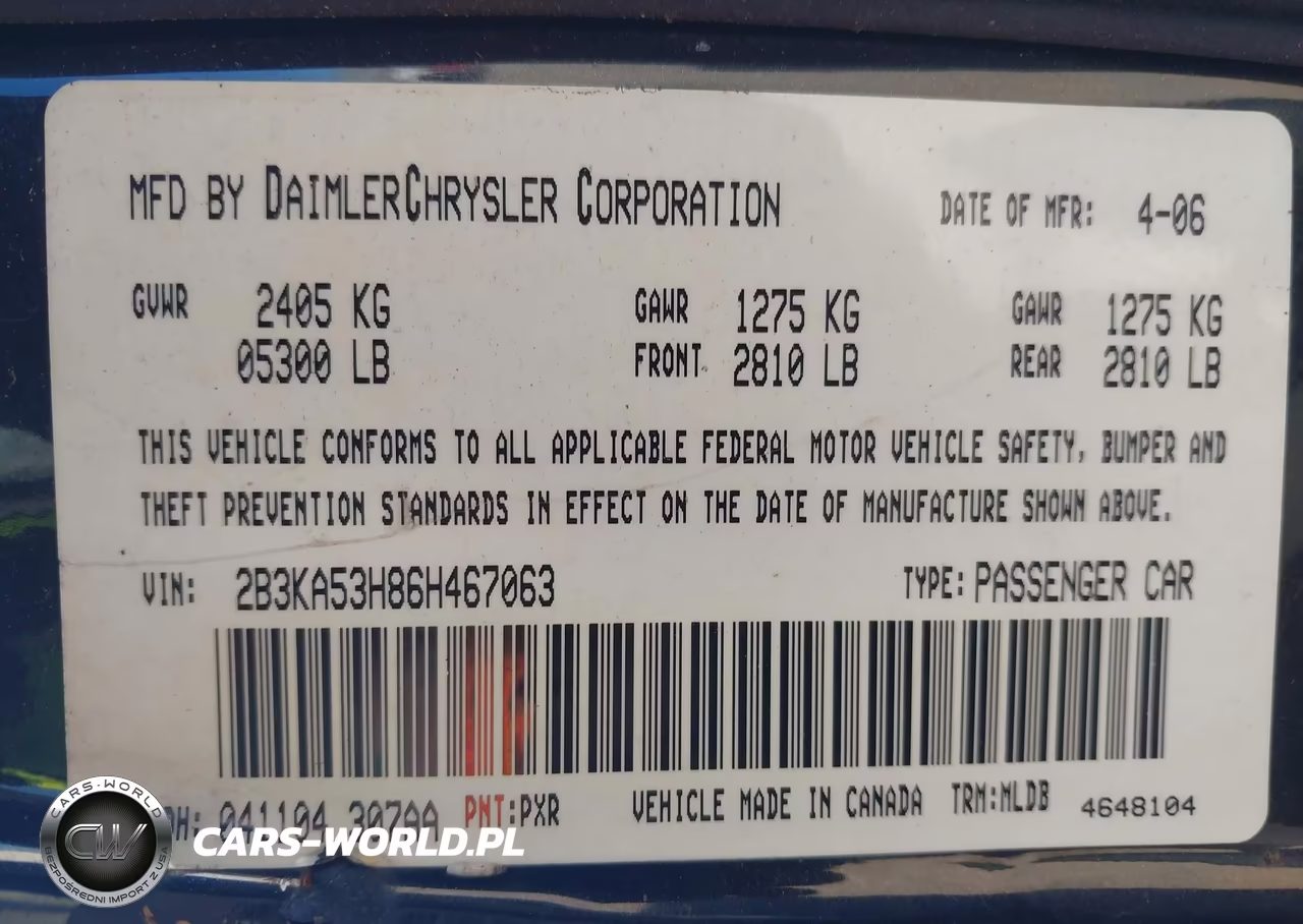 2006 Dodge Charger Rt VIN:2B3KA53H86H467063 - 9