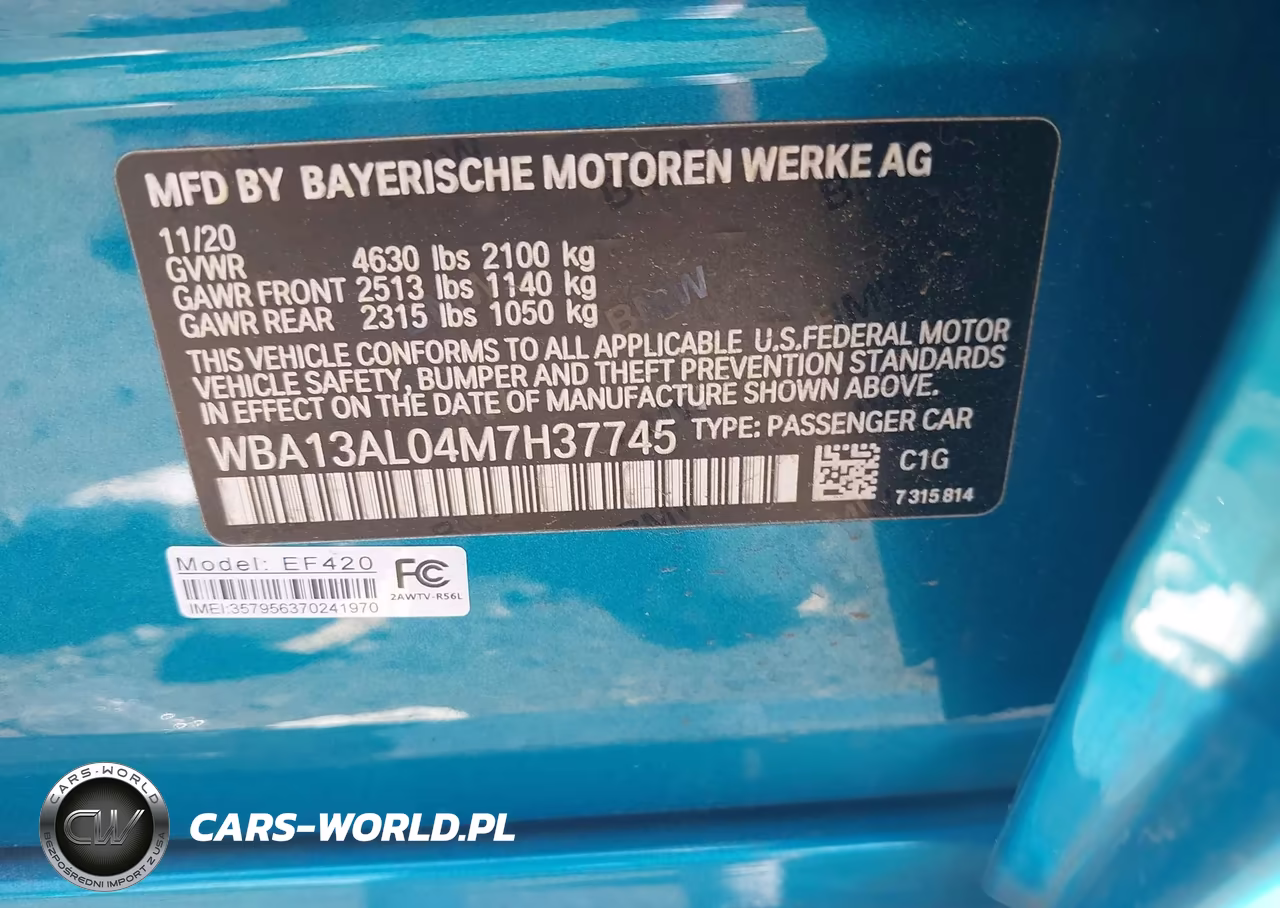 2021 BMW M235I Gran Coupe xDrive VIN:WBA13AL04M7H37745 - 9