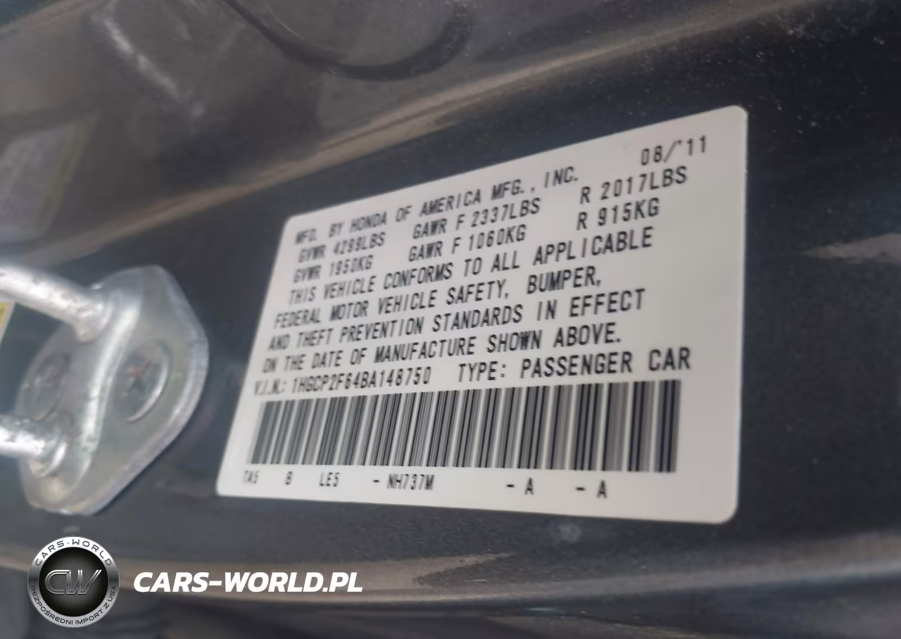 2011 Honda Accord 2.4 Se VIN:1HGCP2F64BA148750 - 9