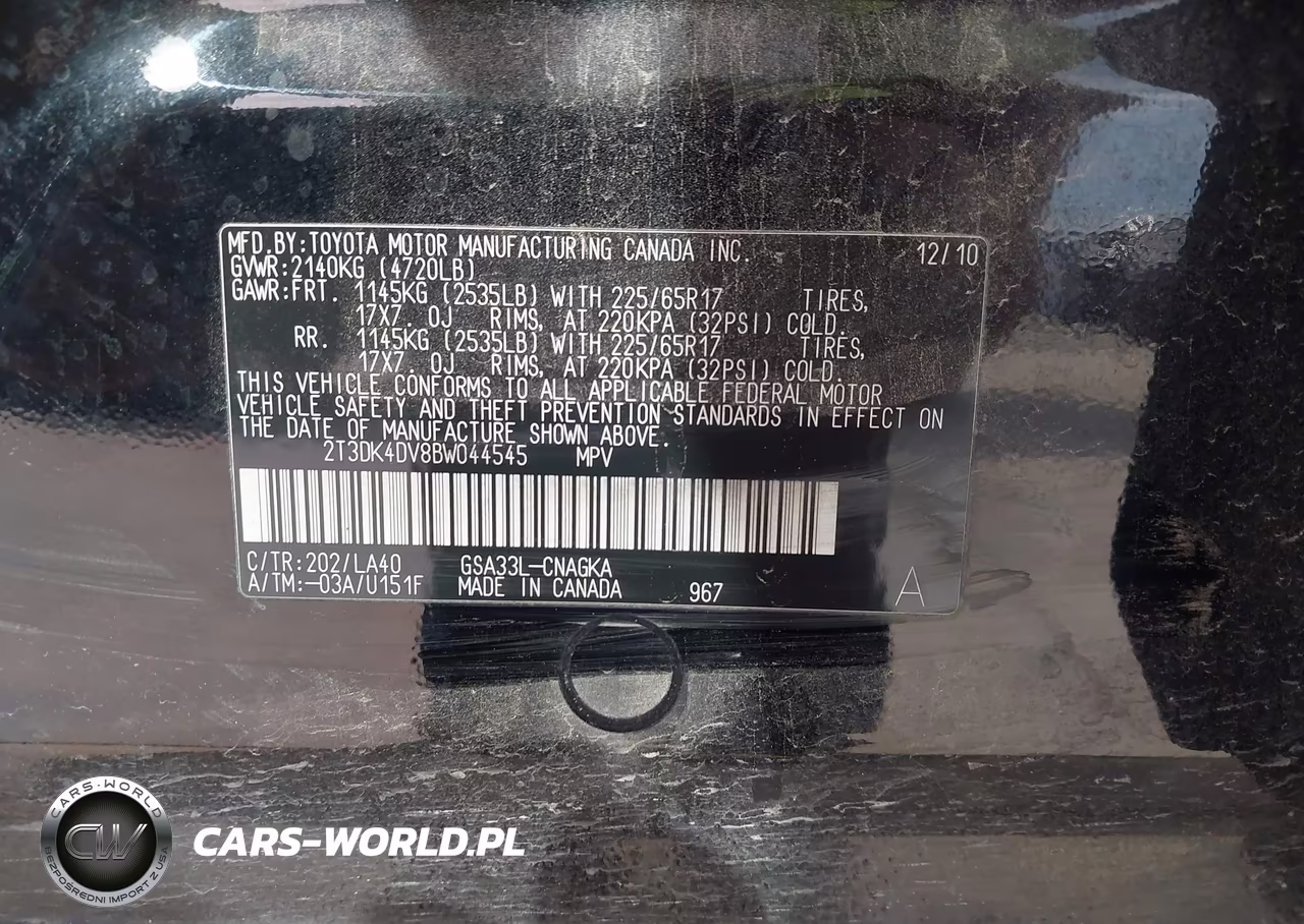 2011 Toyota Rav4 Limited V6 VIN:2T3DK4DV8BW044545 - 9