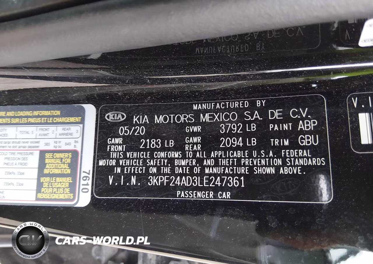 2020 Kia Forte Lxs VIN:3KPF24AD3LE247361 - 9