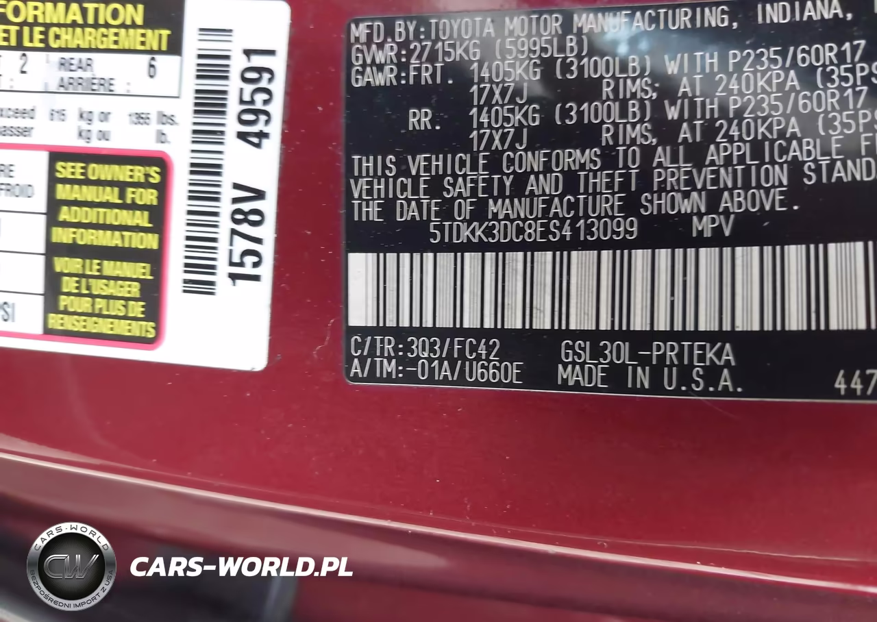 2014 Toyota Sienna Le V6 8 Passenger VIN:5TDKK3DC8ES413099 - 9