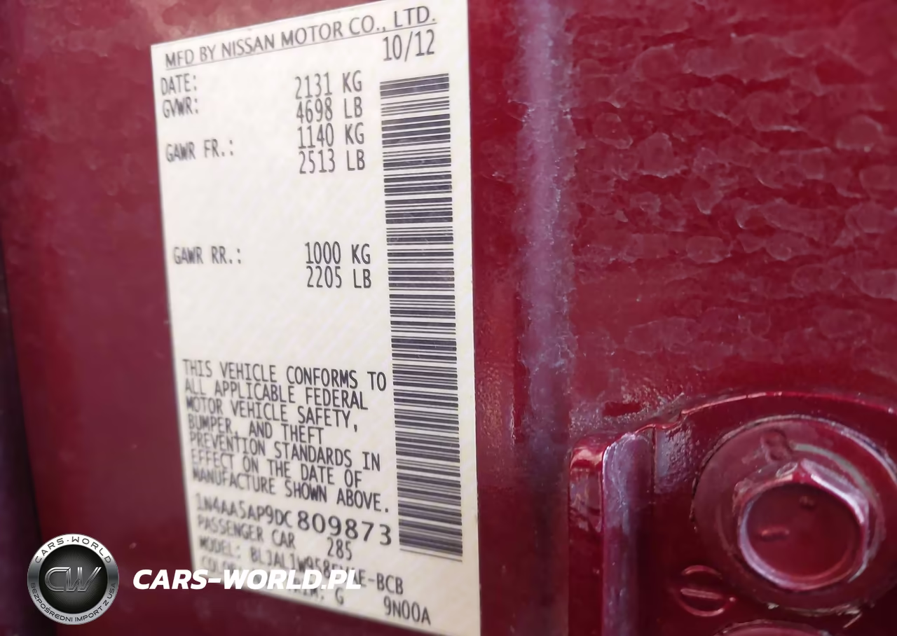 2013 Nissan Maxima 3.5 Sv VIN:1N4AA5AP9DC809873 - 9