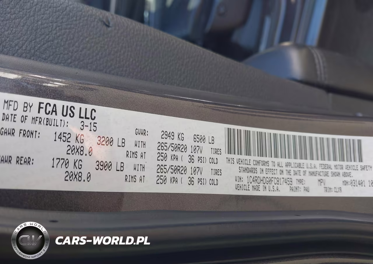 2015 Dodge Durango Limited VIN:1C4RDHDG0FC817459 - 9