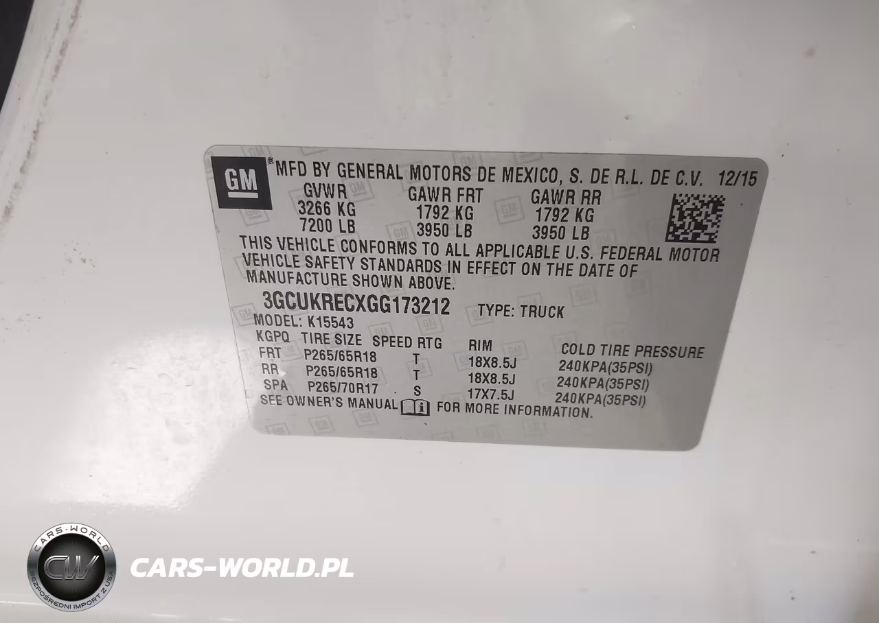 2016 Chevrolet Silverado 1500 2Lt VIN:3GCUKRECXGG173212 - 9