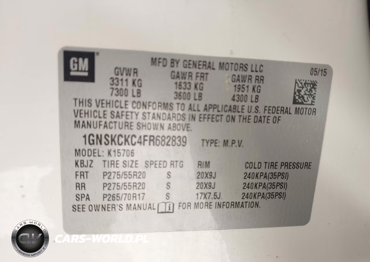 2015 Chevrolet Tahoe Ltz VIN:1GNSKCKC4FR682839 - 9