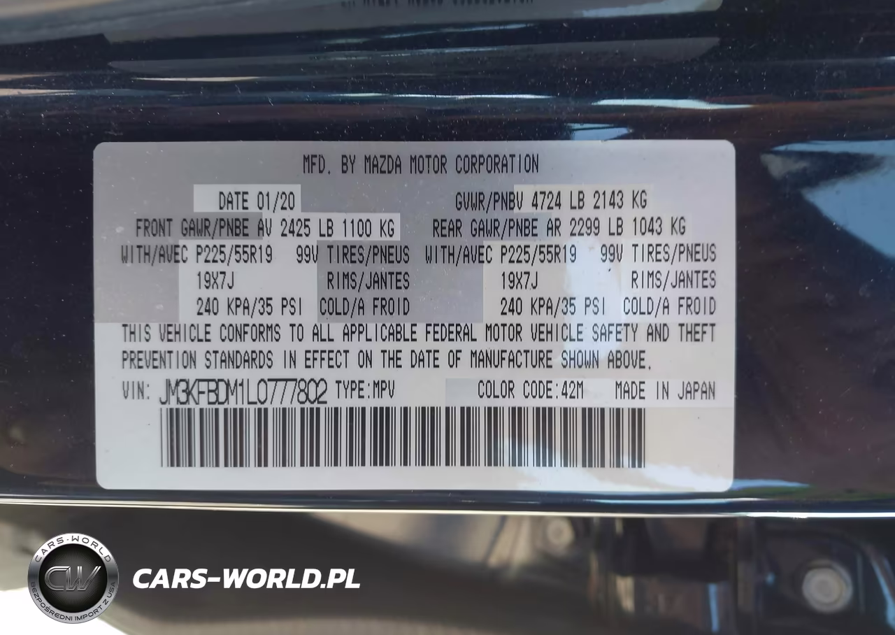 2020 Mazda Cx-5 Grand Touring VIN:JM3KFBDM1L0777802 - 9