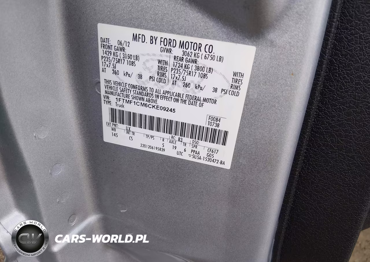 2012 Ford F-150 Xl VIN:1FTMF1CM6CKE09245 - 9
