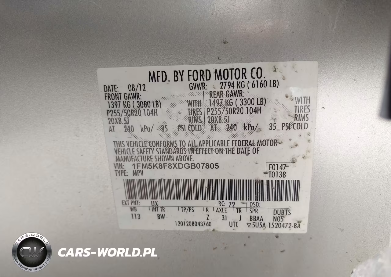 2013 Ford Explorer Limited VIN:1FM5K8F8XDGB07805 - 9