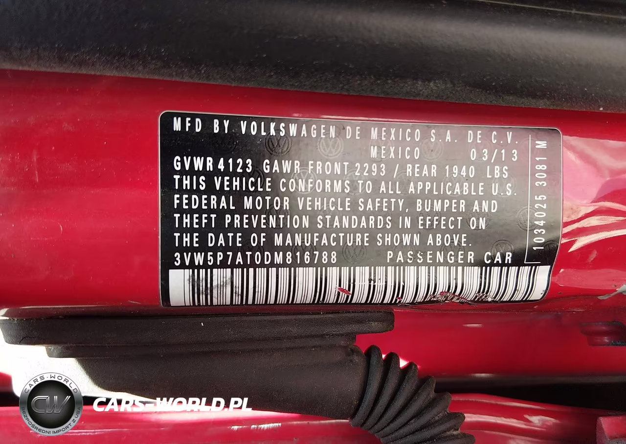 2013 Volkswagen Beetle 2.5L VIN:3VW5P7AT0DM816788 - 9