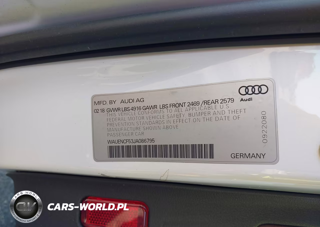 2018 Audi A5 2.0T Premium VIN:WAUENCF53JA086795 - 9
