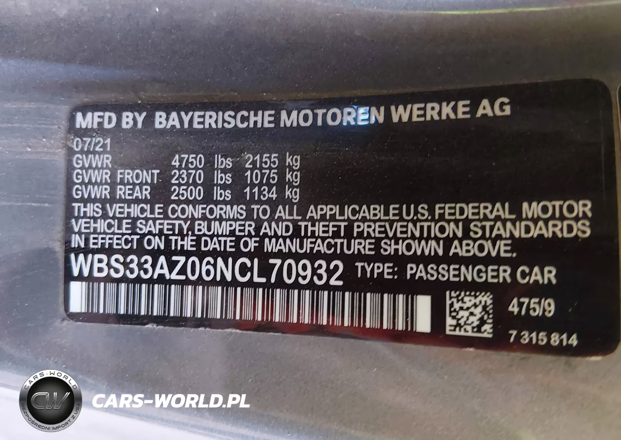 2022 BMW M4 Competition VIN:WBS33AZ06NCL70932 - 9