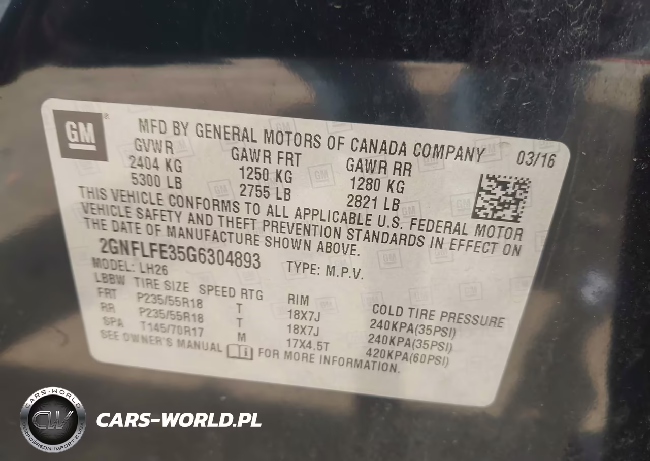 2016 Chevrolet Equinox Lt VIN:2GNFLFE35G6304893 - 9