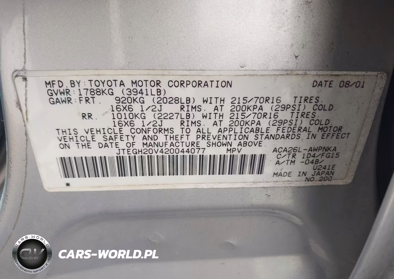 2002 Toyota Rav4 VIN:JTEGH20V420044077 - 9