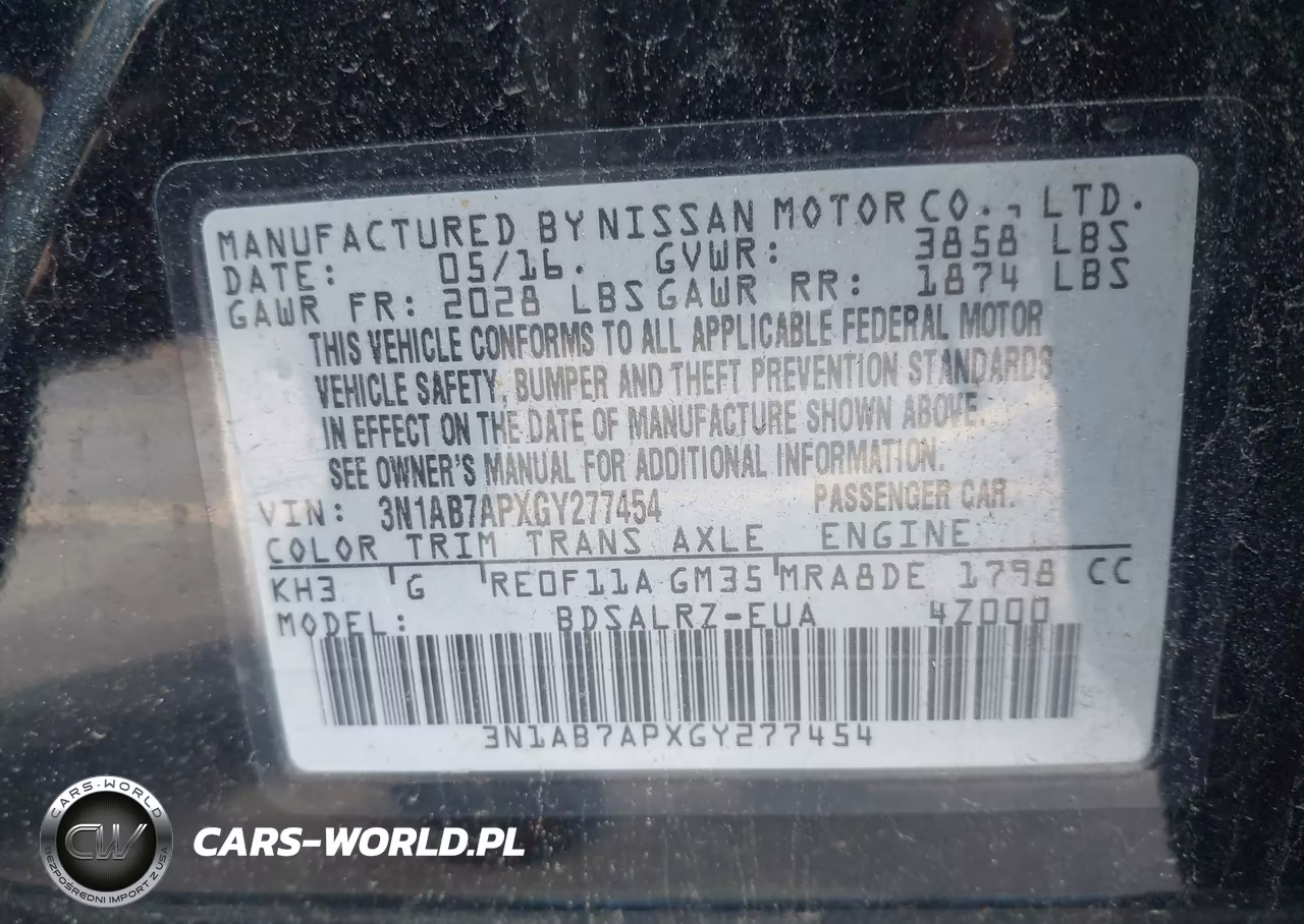 2016 Nissan Sentra Fe+ S-S-Sl-Sr-Sv VIN:3N1AB7APXGY277454 - 9