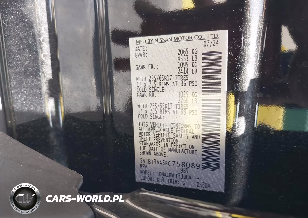 2024 Nissan Rogue S Fwd VIN:5N1BT3AA5RC758089 - 9