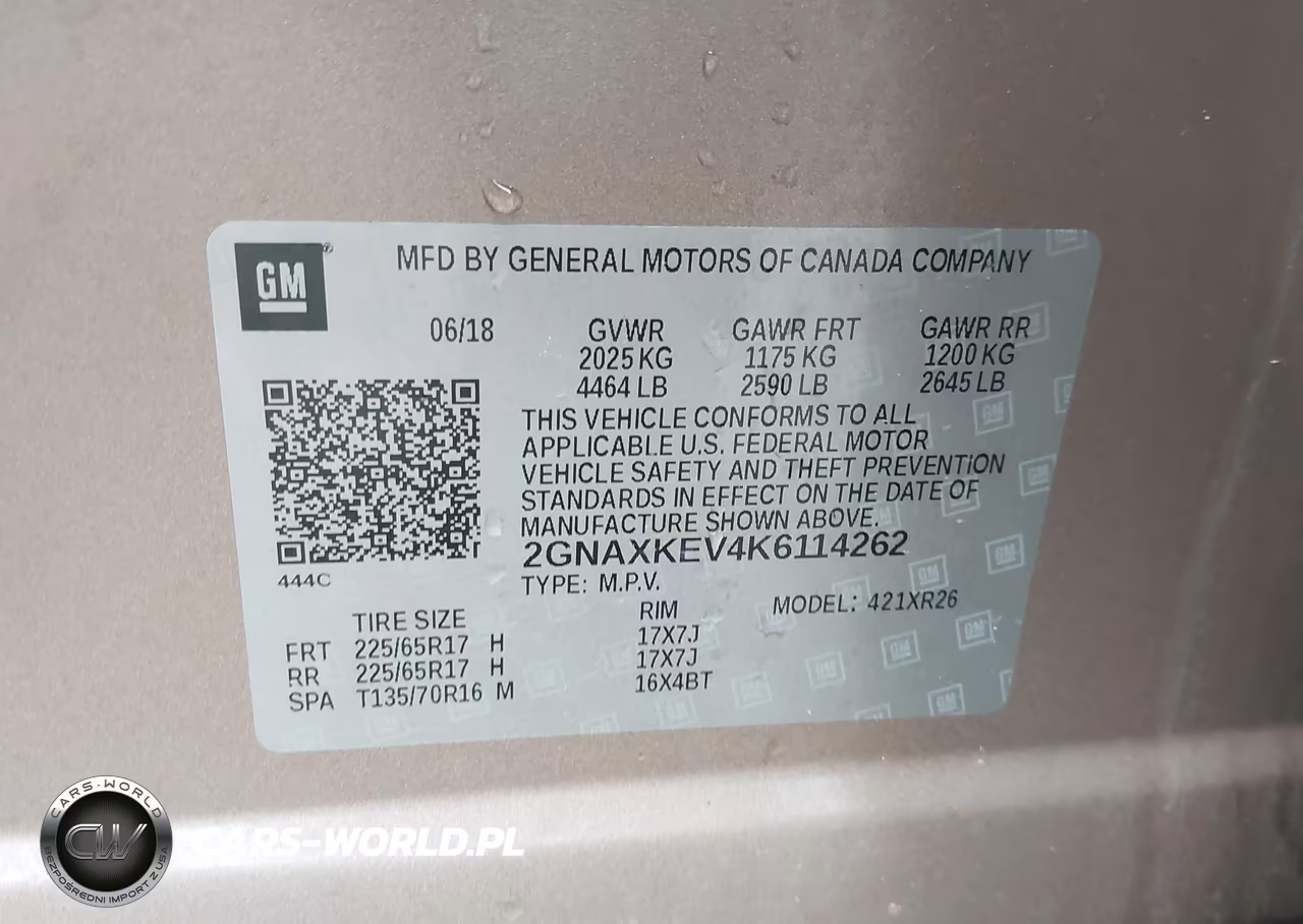 2019 Chevrolet Equinox Lt VIN:2GNAXKEV4K6114262 - 9