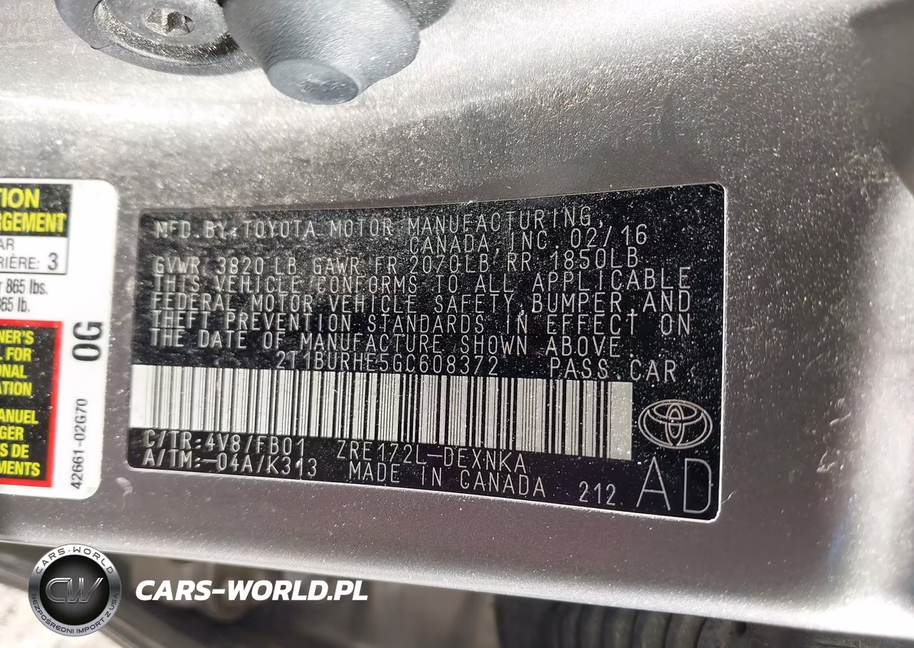 2016 Toyota Corolla Le VIN:2T1BURHE5GC608372 - 9