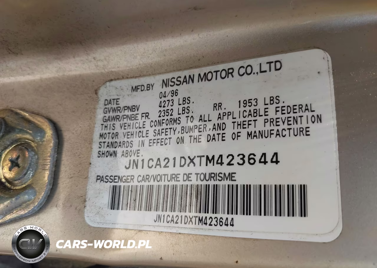1996 Nissan Maxima Gle-Gxe-Se VIN:JN1CA21DXTM423644 - 9