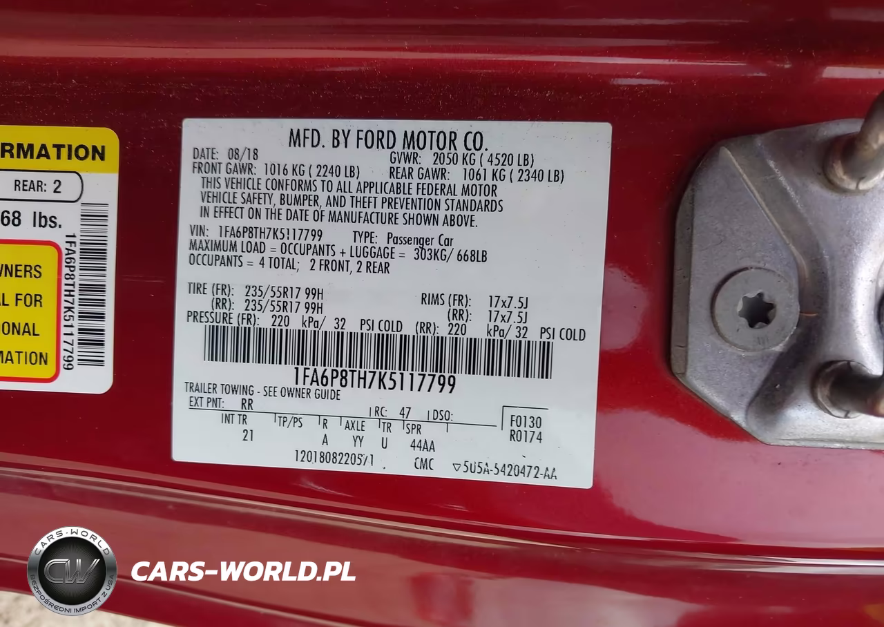 2019 Ford Mustang Ecoboost VIN:1FA6P8TH7K5117799 - 9