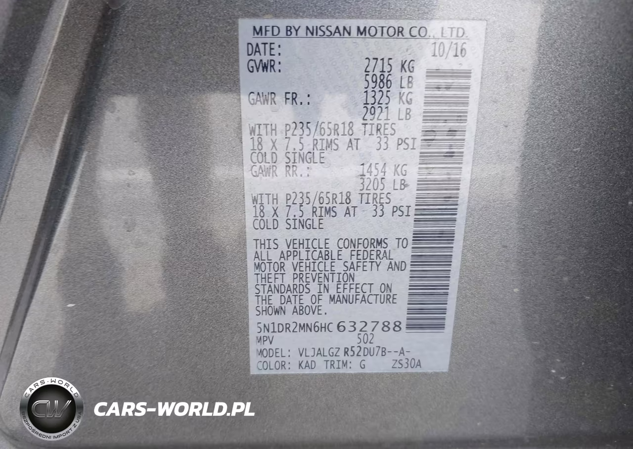 2017 Nissan Pathfinder Sl VIN:5N1DR2MN6HC632788 - 9
