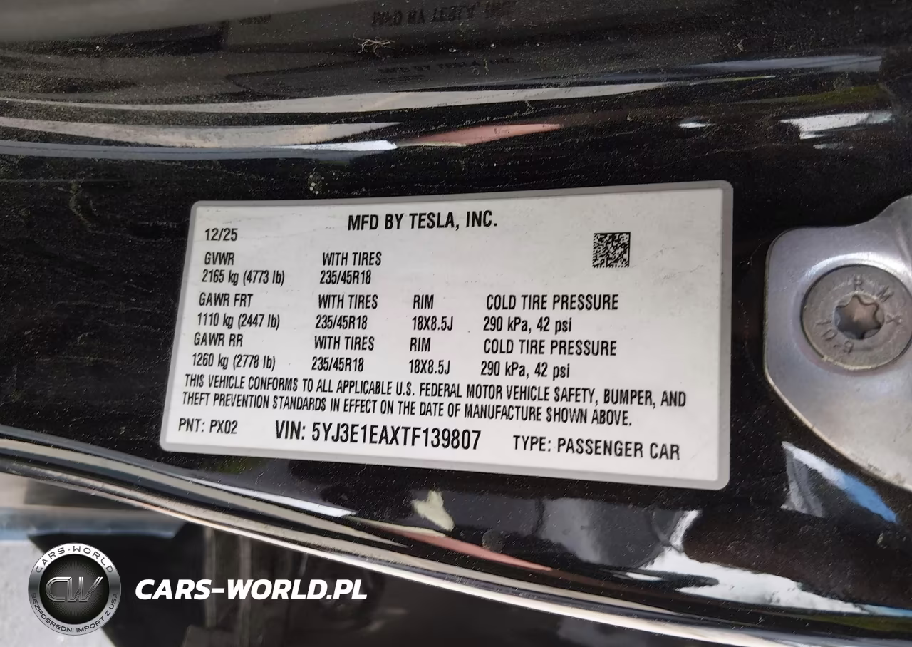 2026 Tesla Model 3 Premium Rear-Wheel Drive-Rear-Wheel Drive VIN:5YJ3E1EAXTF139807 - 9