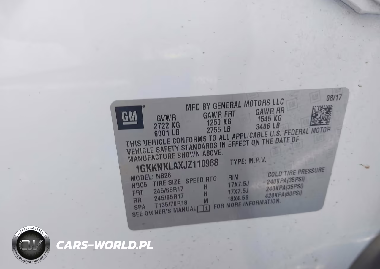 2018 GMC Acadia Sle-1 VIN:1GKKNKLAXJZ110968 - 9