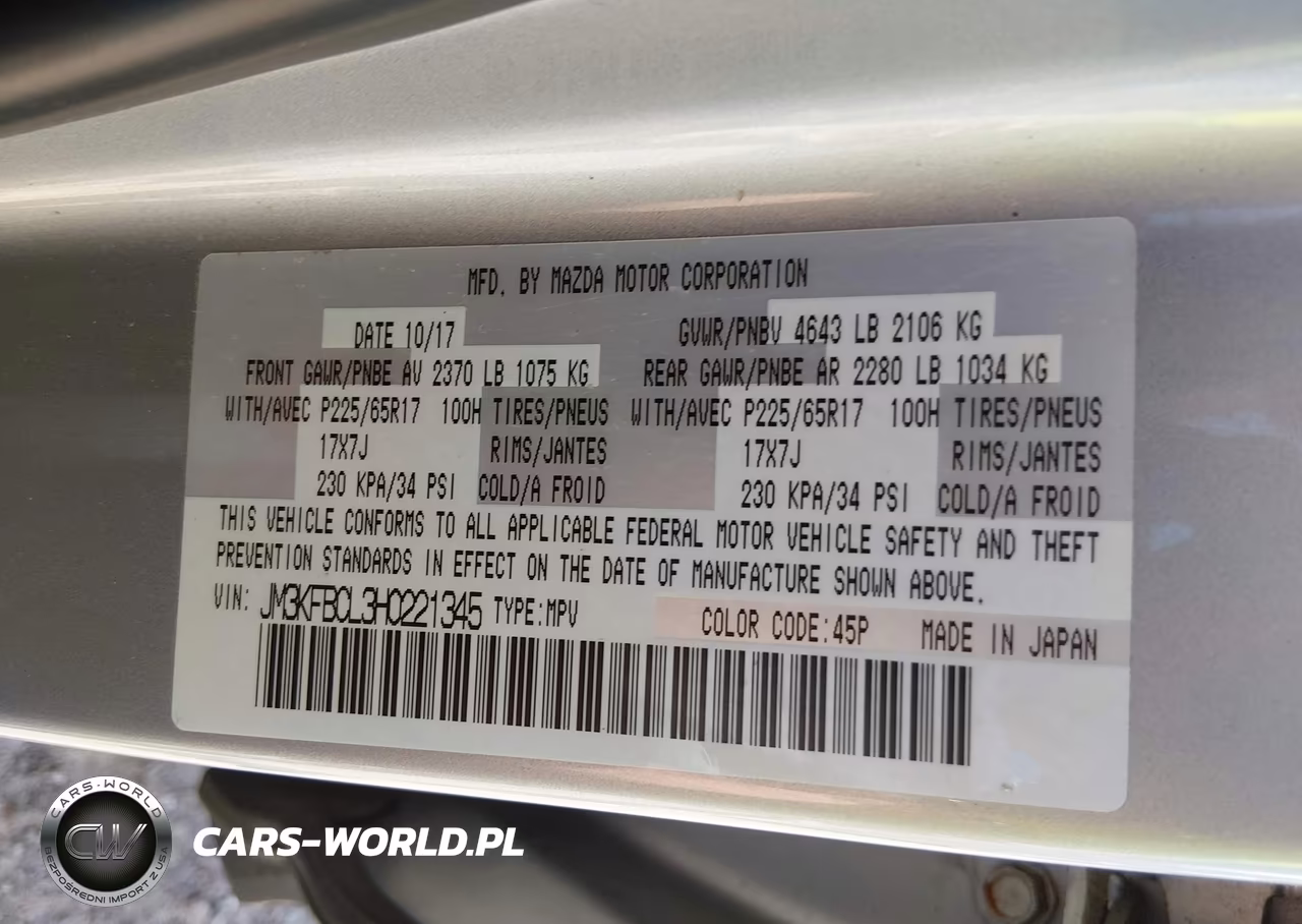 2017 Mazda Cx-5 Touring VIN:JM3KFBCL3H0221345 - 9