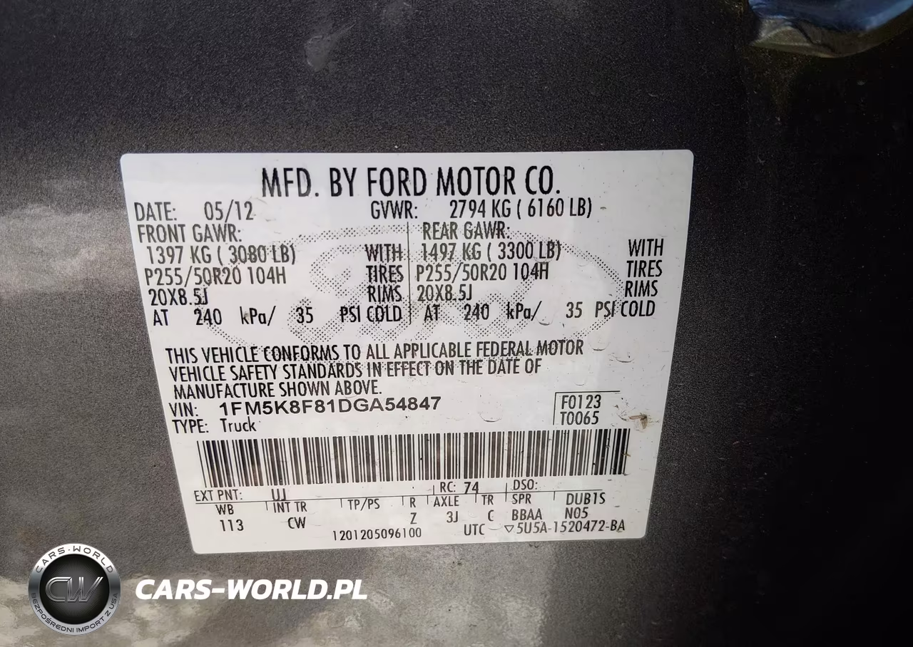2013 Ford Explorer Limited VIN:1FM5K8F81DGA54847 - 9