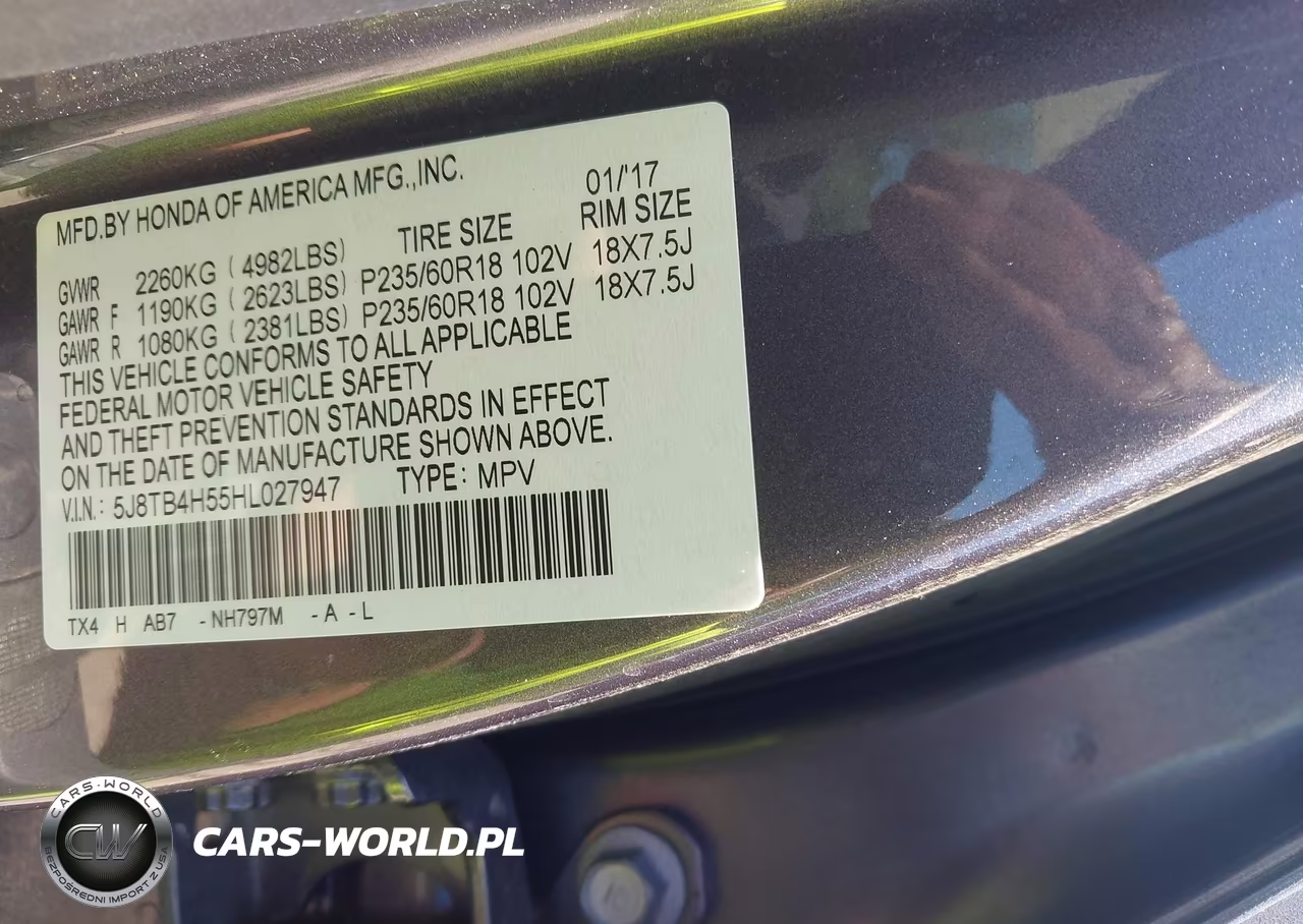 2017 Acura Rdx VIN:5J8TB4H55HL027947 - 9