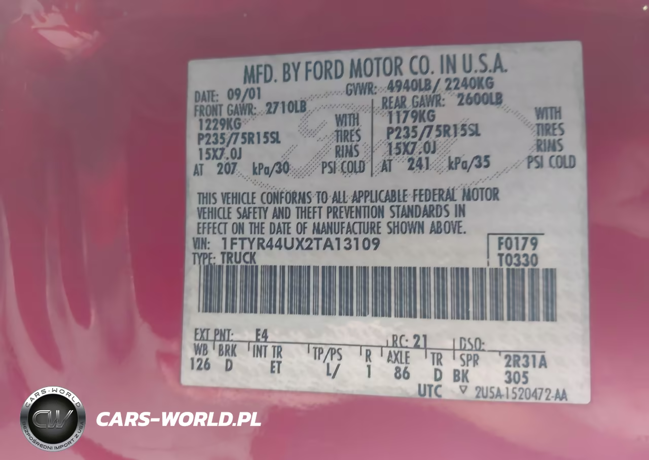 2002 Ford Ranger Edge-Tremor-Xlt VIN:1FTYR44UX2TA13109 - 9